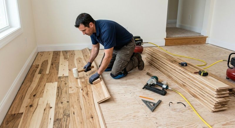 Hickory Floor Installation in North Attleboro, MA