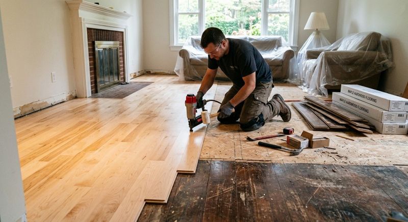Maple Flooring Installation in Warren, RI