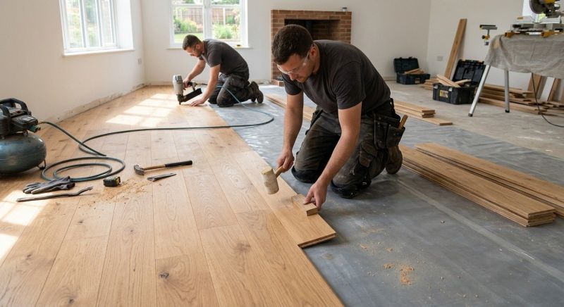 Oak Floor Installation in Johnston, RI