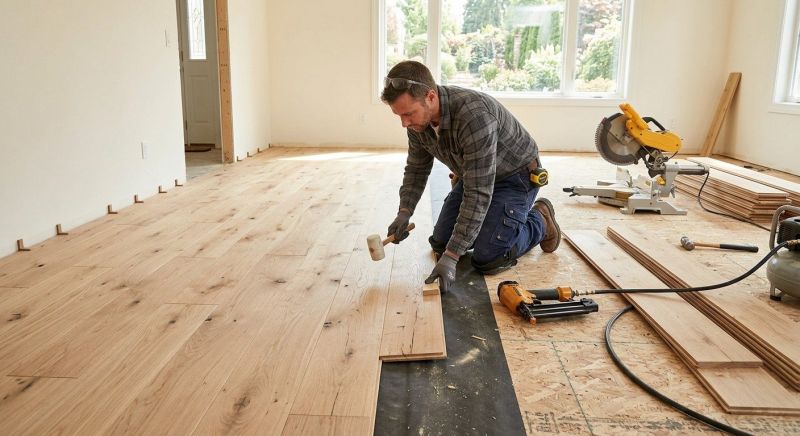Oak Floor Installation in Lincoln, RI