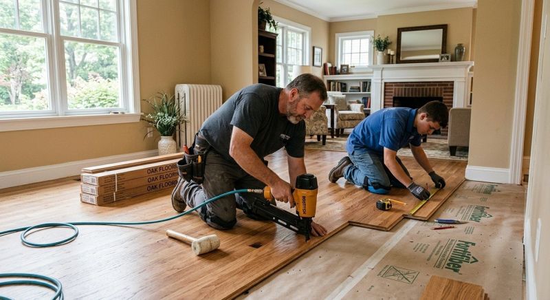 Oak Floor Installation in Milford, MA