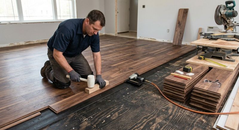 Walnut Flooring Installation in North Attleboro, MA