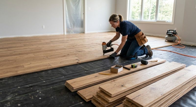 Wide Plank Floor Installation in North Attleboro, MA