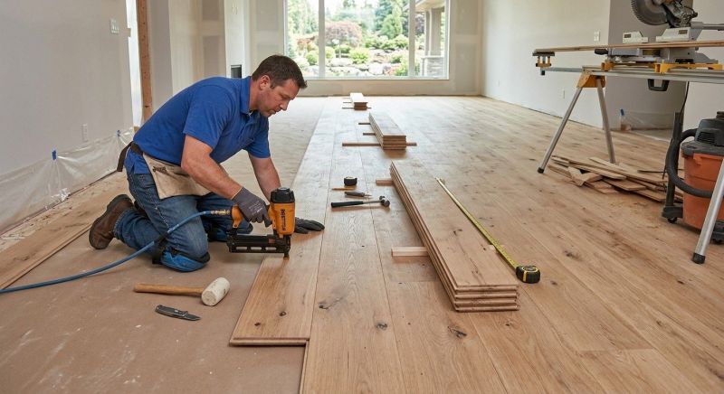 Wide Plank Floor Installation in North Attleboro, MA